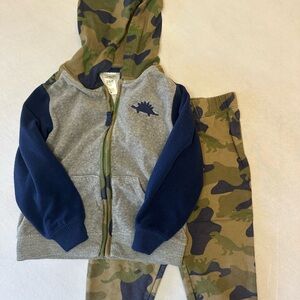 Carter's Green and Blue Camo Set